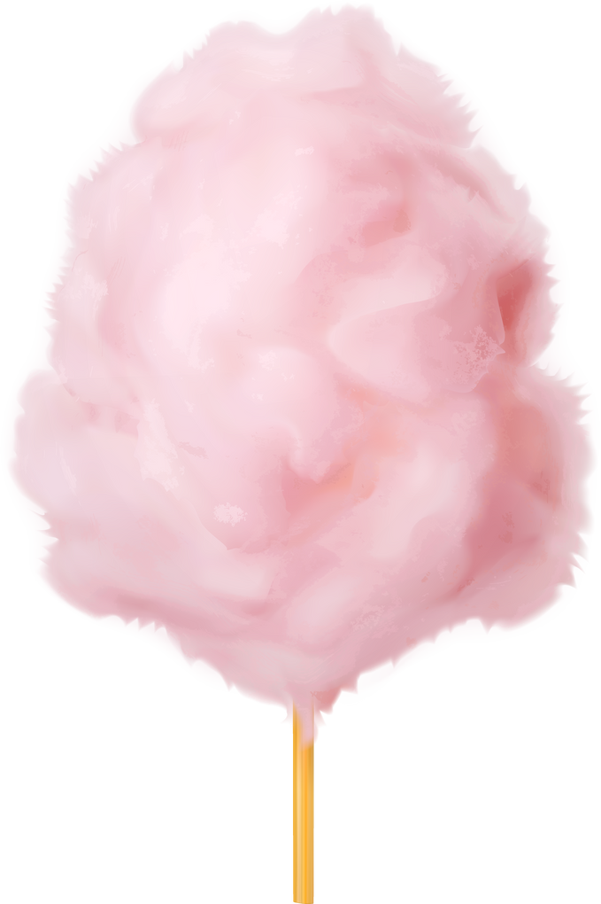 Pink cotton candy 3d icon